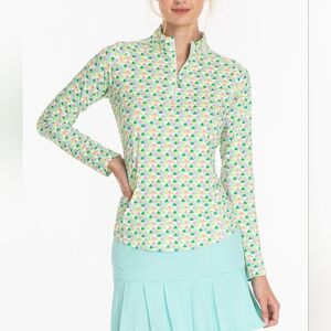 Sport Haley Green and Orange Fitted Long Sleeve